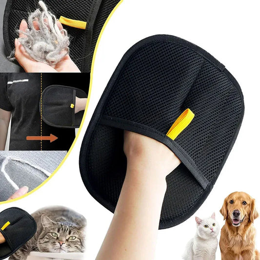 Cat Hair Remover Brush Kitten Hair Remover Gloves Deshedding Brush Glove for Cat Double-Sided Fur Hair Cleaning for Carpet